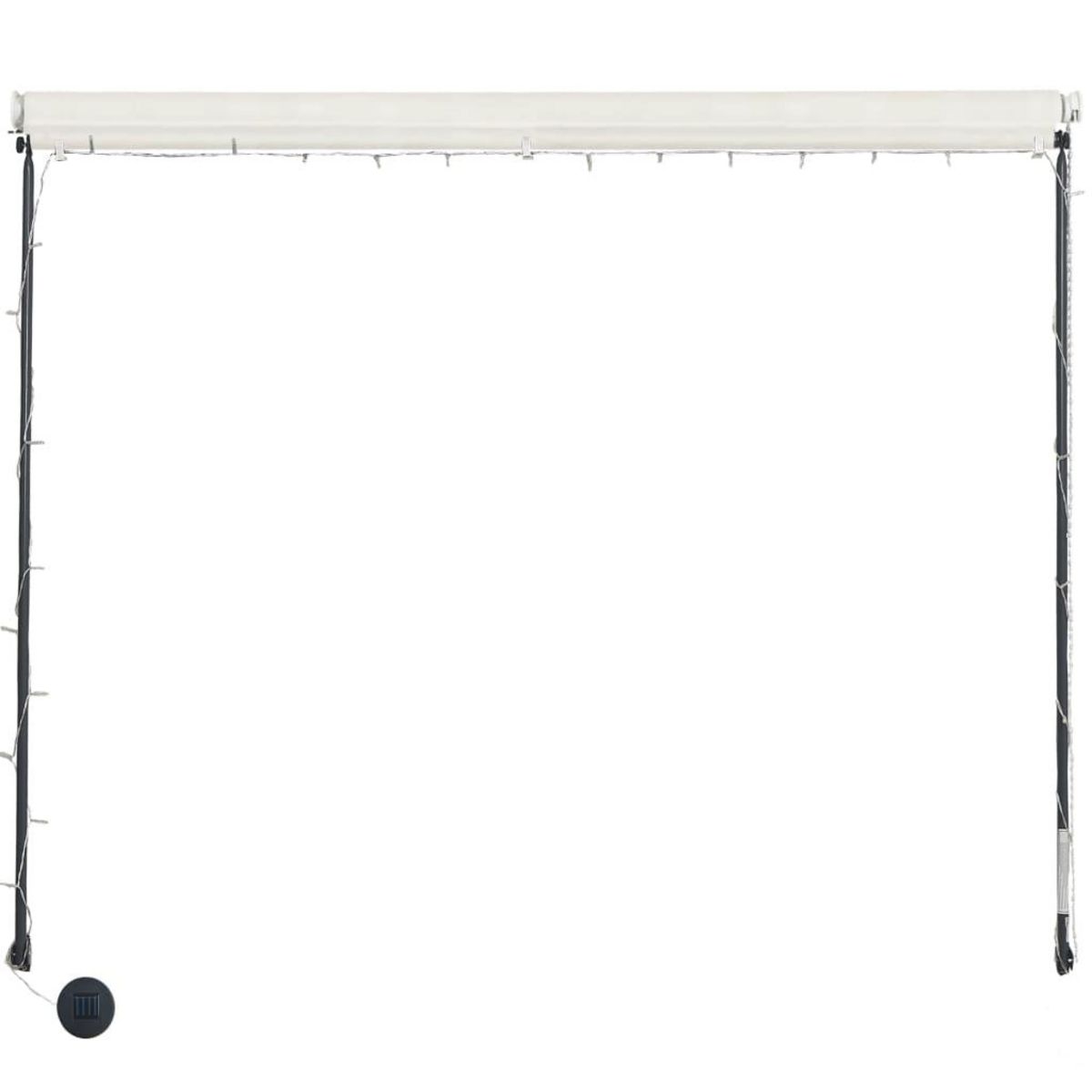 VIDAXL Auvent retractable avec LED 350x150 cm Creme
