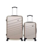 WAVE PARIS Lot de 2 - Valises grand format et cabine TIGRE. Coloris disponibles : Gris