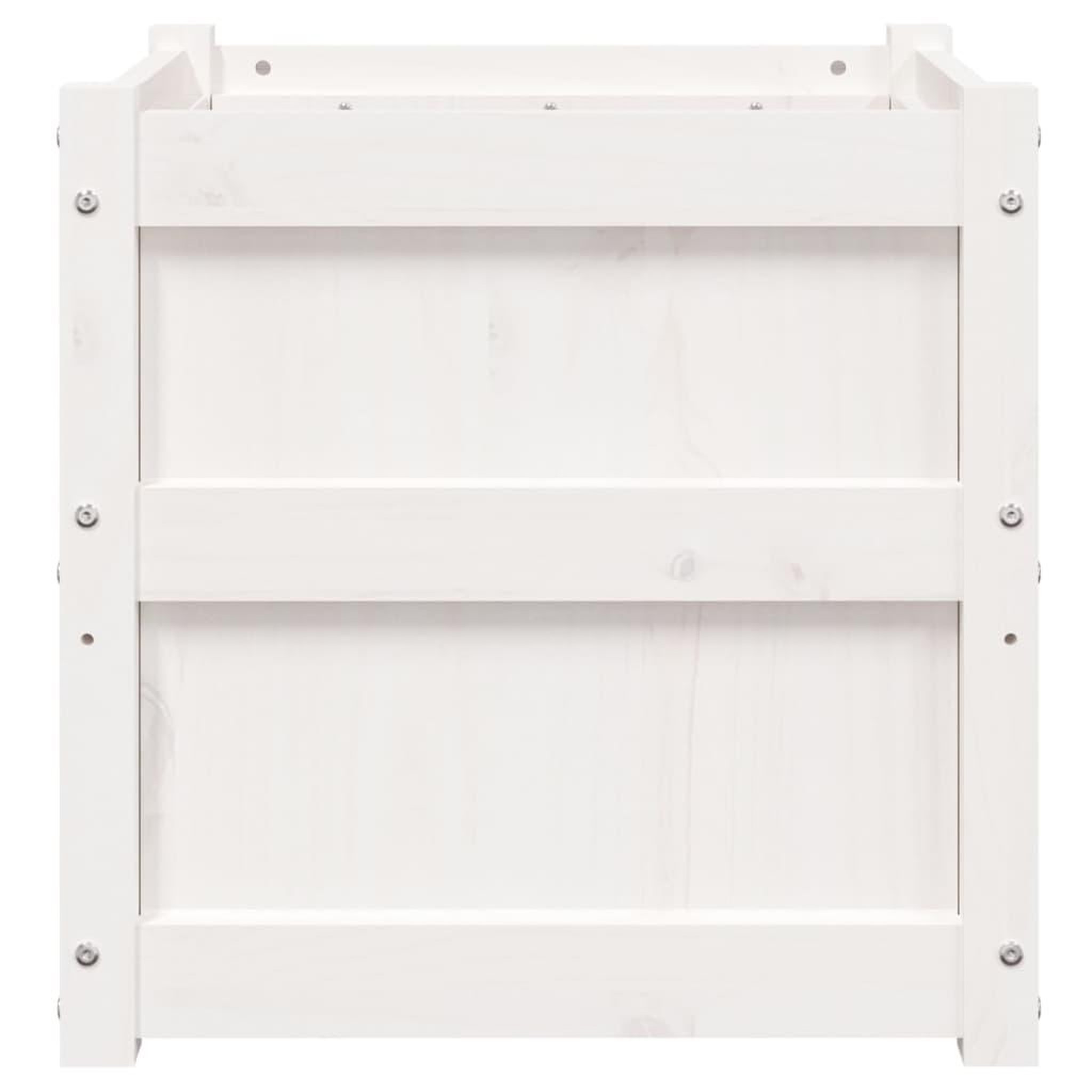 Voir la diapositive 5 : VIDAXL Jardiniere blanc 50x50x50 cm bois de pin massif