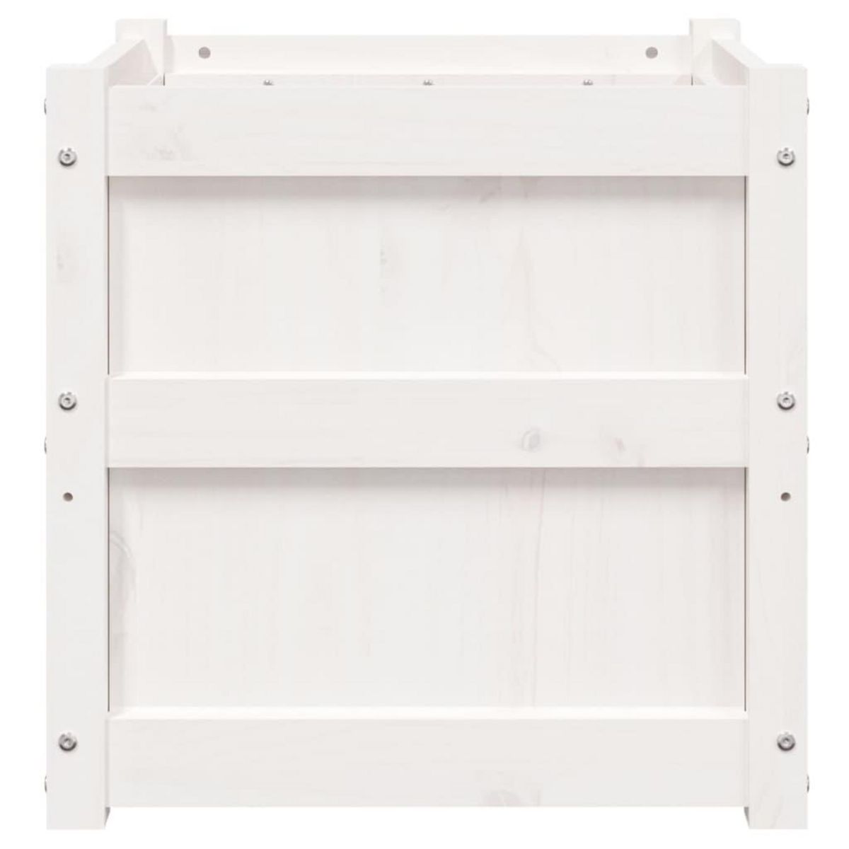 VIDAXL Jardiniere blanc 50x50x50 cm bois de pin massif