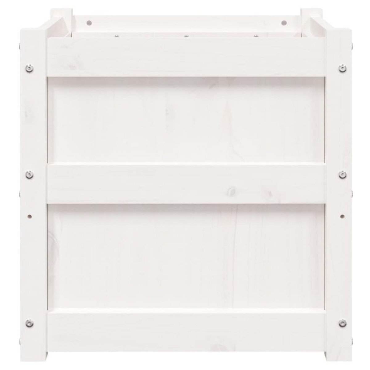 VIDAXL Jardiniere blanc 50x50x50 cm bois de pin massif