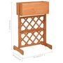 Voir la diapositive 6 : VIDAXL Jardiniere a treillis de jardin Orange 45x30x74cm Bois de sapin