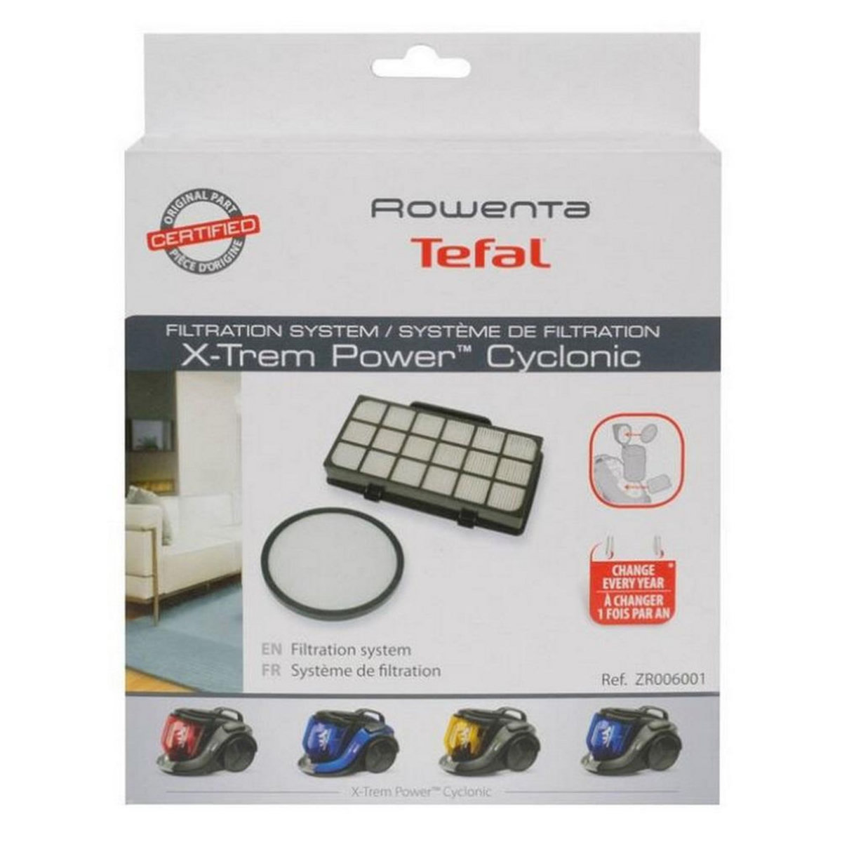 ROWENTA Kit de 2 filtres pour aspirateurs - ZR006001