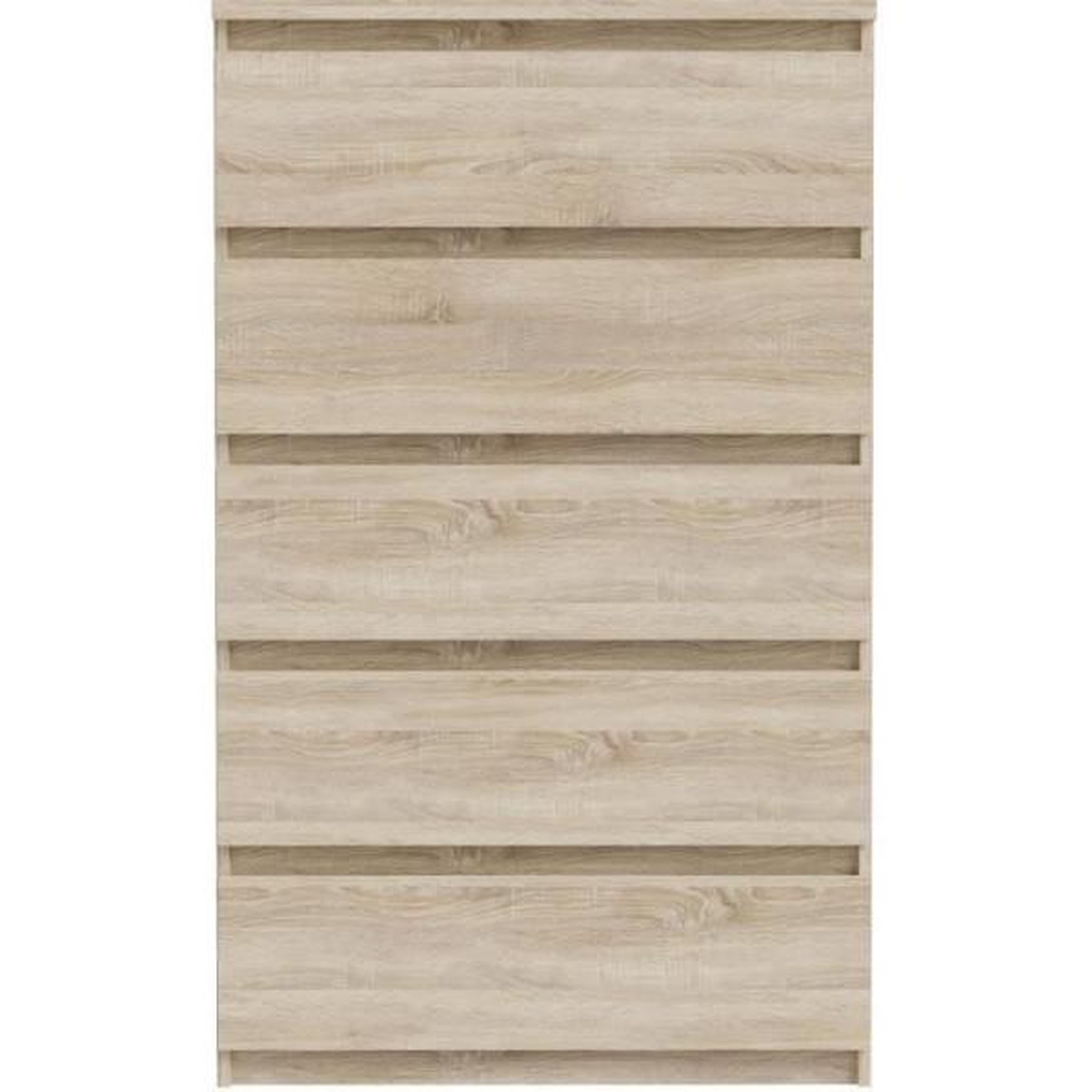 Voir la diapositive 3 : MARKET24 Commode CHELSEA 5 tiroirs - L 77,2 x P 42,2 x H 128,1 - Décor chene sonoma