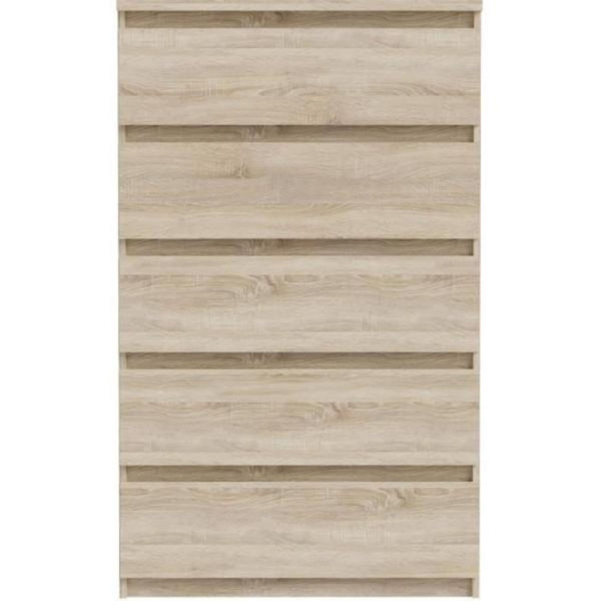 MARKET24 Commode CHELSEA 5 tiroirs - L 77,2 x P 42,2 x H 128,1 - Décor chene sonoma