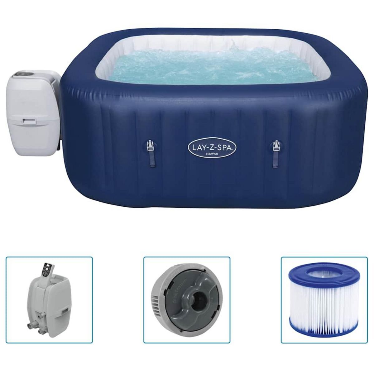 BESTWAY Bestway Cuve thermale gonflable Lay-Z-Spa Hawaii AirJet