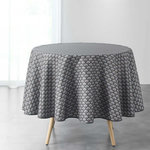 Paris Prix Nappe Ronde Imprimée  Art Chic  180cm Anthracite