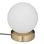 Voir la diapositive 1 : ATMOSPHERA Lampe Boule à Poser Déco  Dris  16cm Blanc & Or