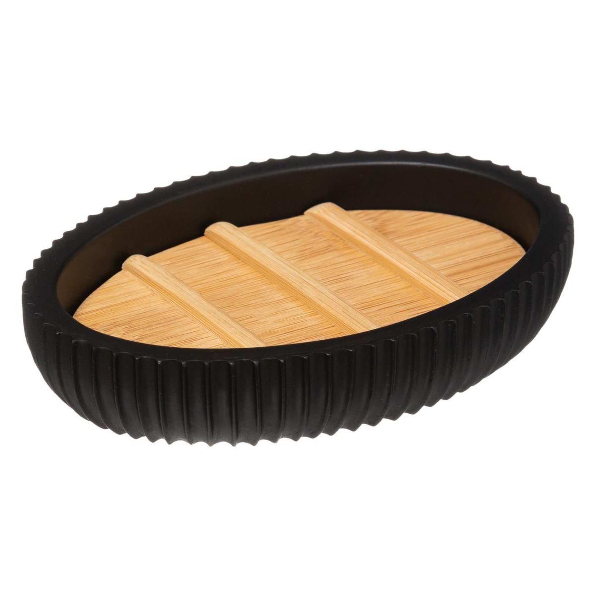 Voir la diapositive 4 : FIVE Porte savon déco  natureo  12cm charbon