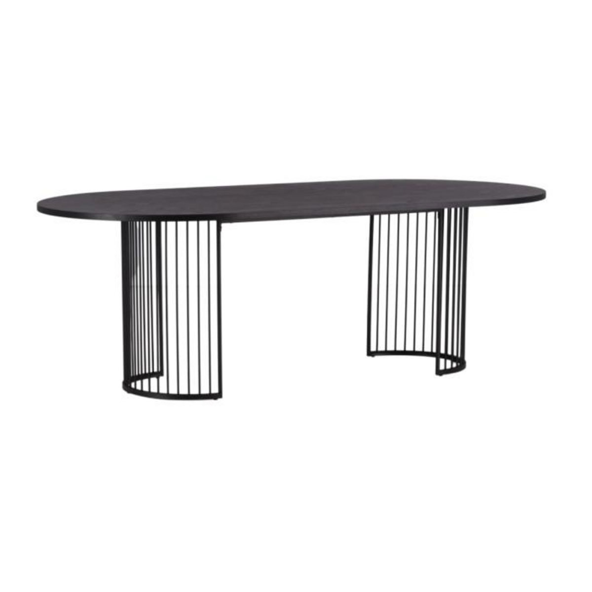 Paris Prix Table à Manger Ovale  Hamneskär  220cm Noir