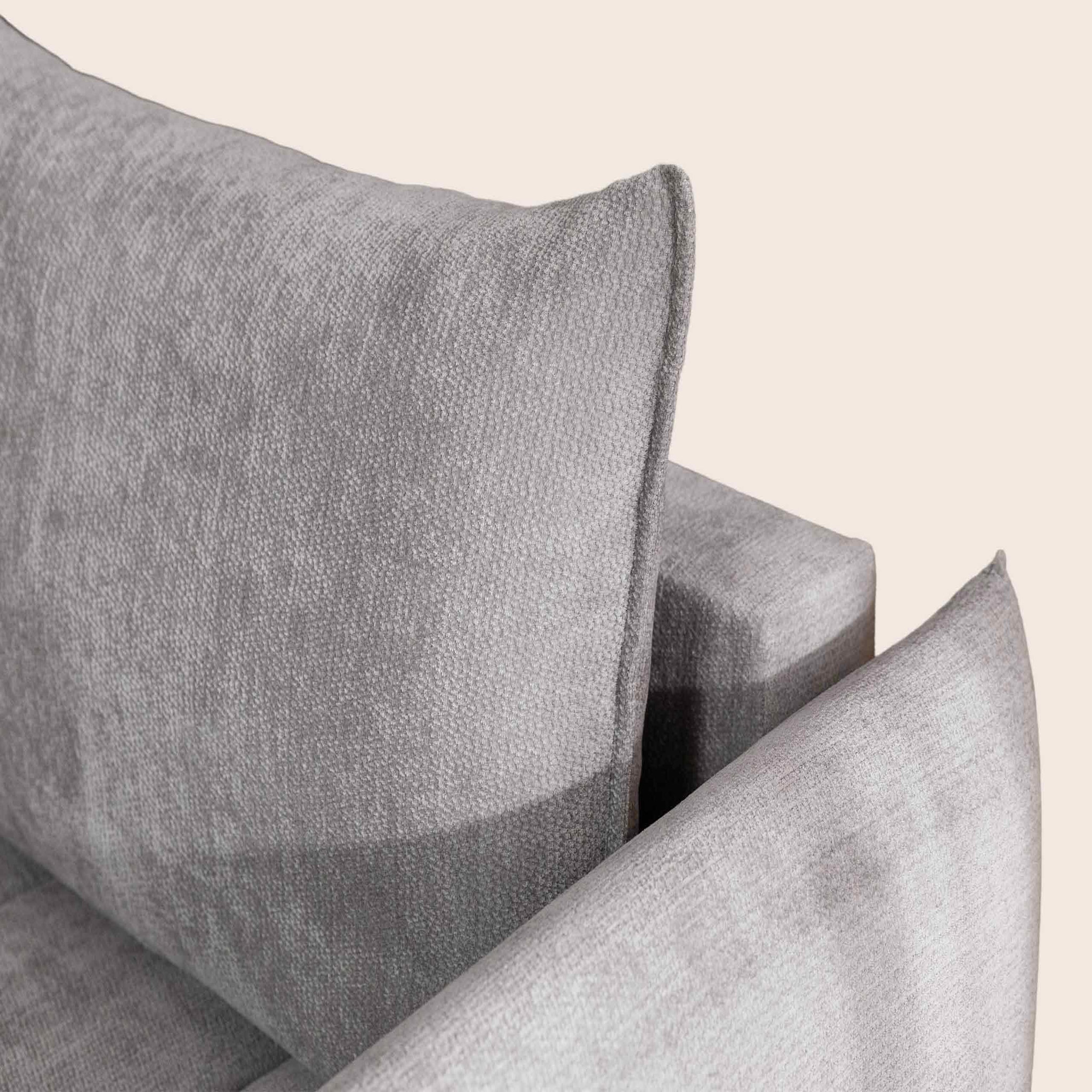 Voir la diapositive 6 : BEST MOBILIER Ambroise - canapé d'angle droit 4 places convertible avec coffre en velours texturé