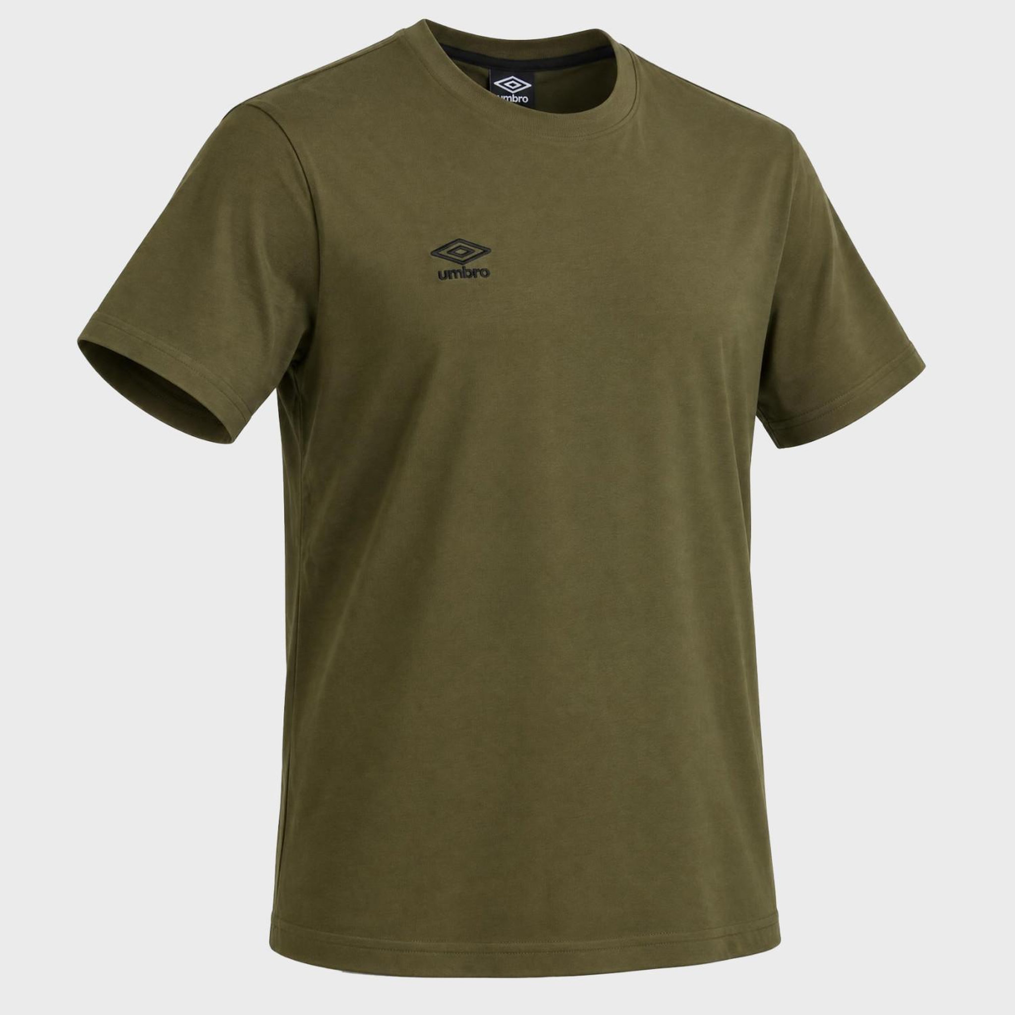 Voir la diapositive 2 : UMBRO T-shirt homme uni col rond regular en coton avec logo brodé 618290