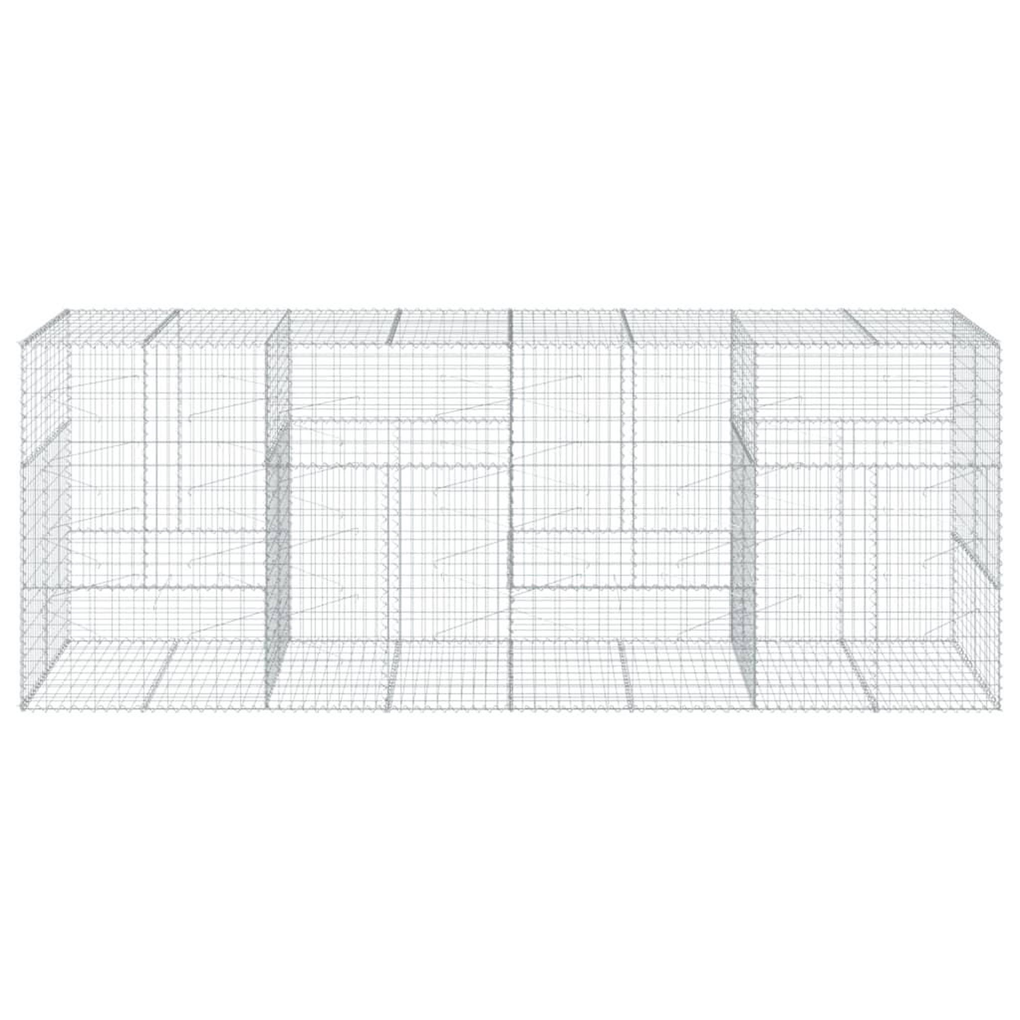 Voir la diapositive 3 : VIDAXL Panier gabion avec couvercle 400x100x150 cm fer galvanise