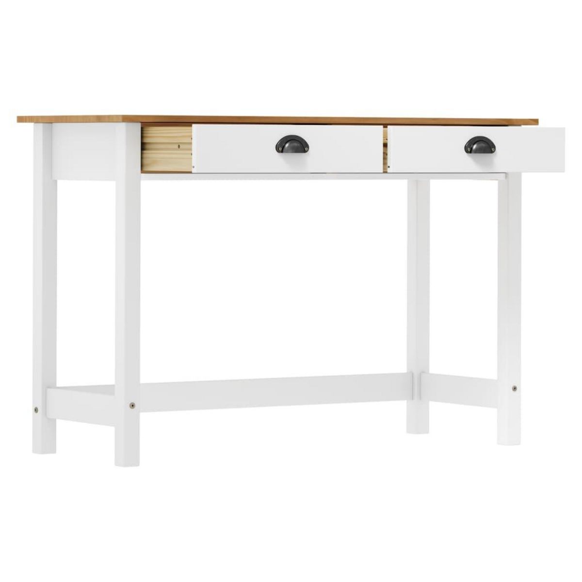 VIDAXL Table console Hill avec 2 tiroirs 110x45x74 cm Pin solide