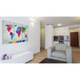 Voir la diapositive 2 : Paris Prix Tableau Imprimé  World Map : An Explosion of Colors