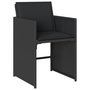 Voir la diapositive 5 : VIDAXL Ensemble a manger de jardin 9pcs coussins noir resine tressee