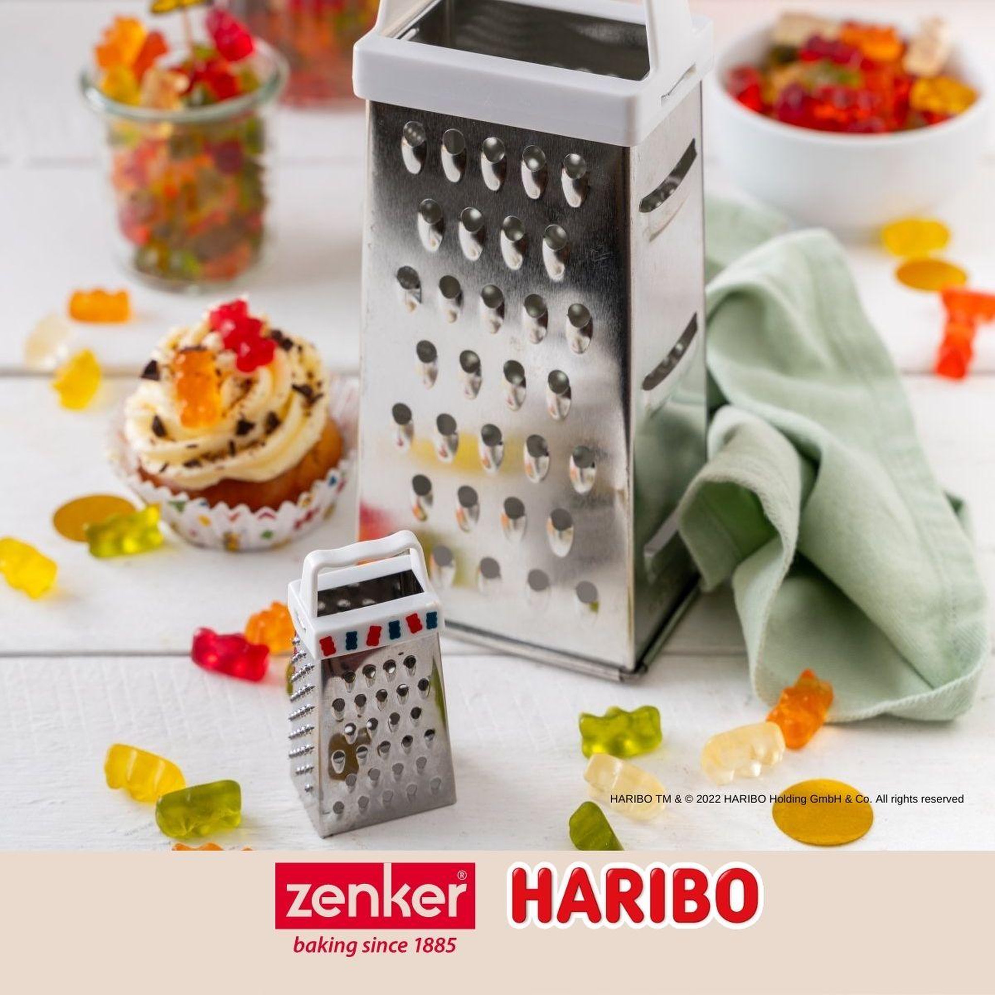 Voir la diapositive 5 : ZENKER Mini râpe de cuisine et pâtisserie 4 faces 7,5 cm Zenker Haribo