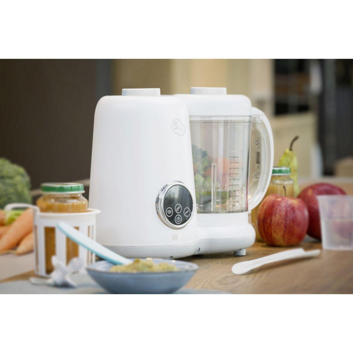 ESSENTIEL B Mixeur Cuiseur Bébé b-cook blanc