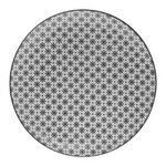 SECRET DE GOURMET Lot de 6 Assiettes à Dessert  Bohemia Fleur  19cm Noir