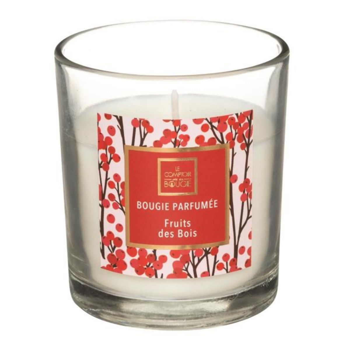 COMPTOIR DE LA BOUGIE Bougie Parfumée en Verre  Neda  8cm Fruits des Bois