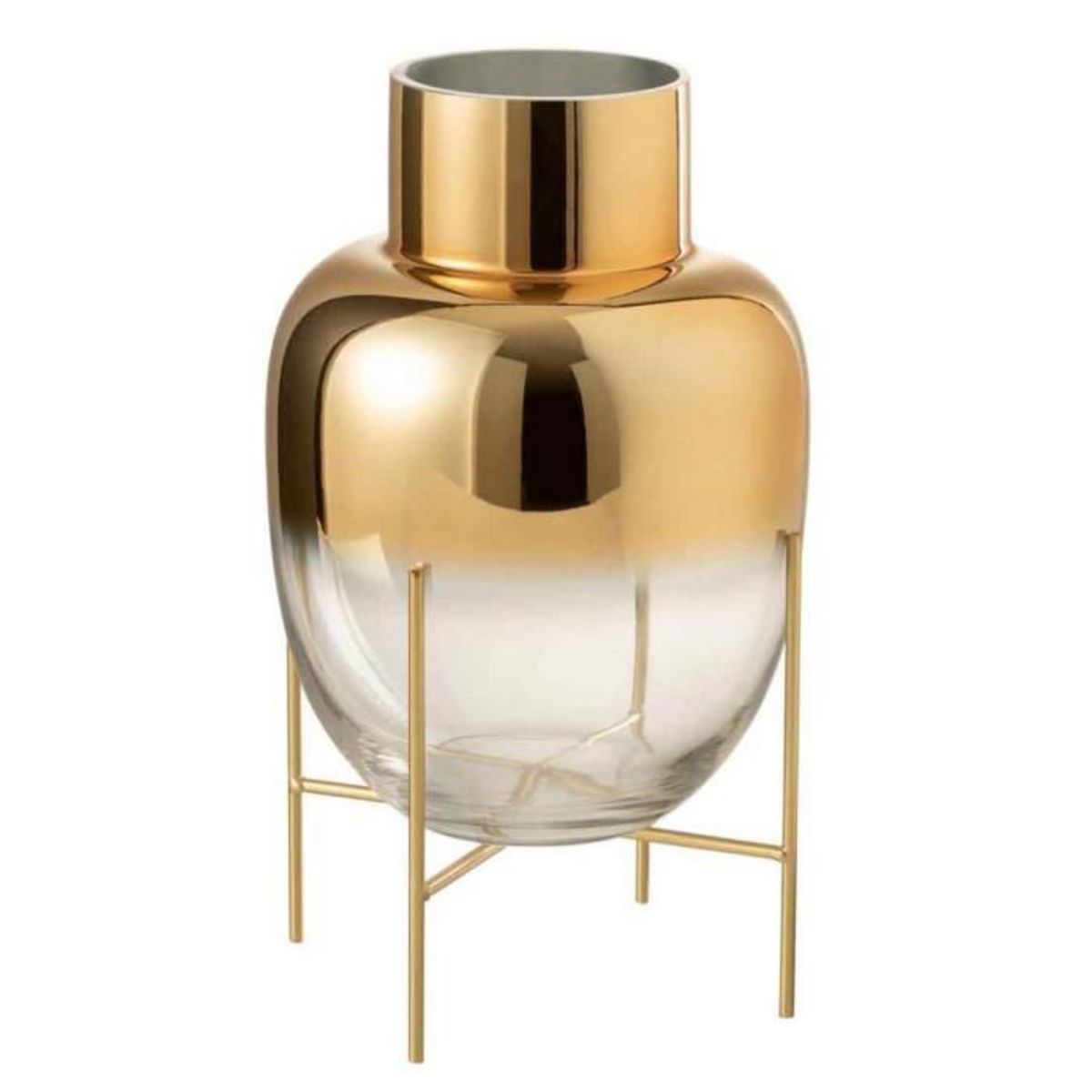 Paris Prix Vase Cylindrique sur Pied  Arnaud  38cm Or