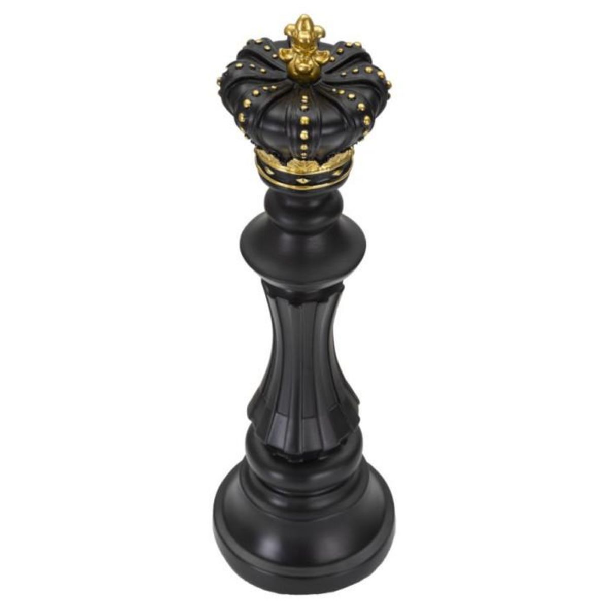 Paris Prix Pièce d'Échec Déco en Résine  Roi Couronne  40cm Noir