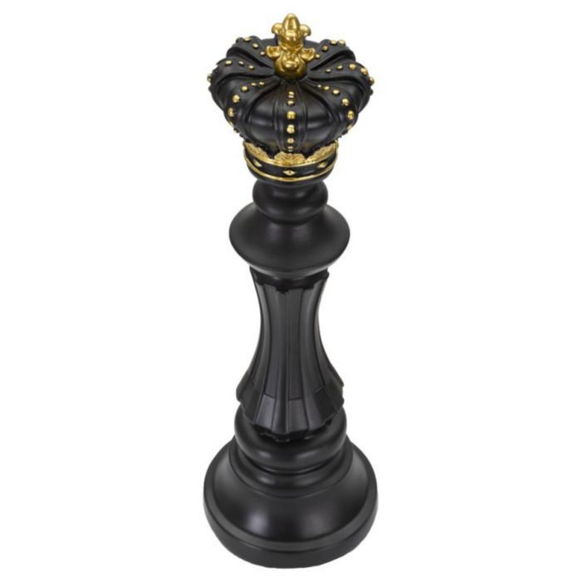 Paris Prix Pièce d'Échec Déco en Résine  Roi Couronne  40cm Noir