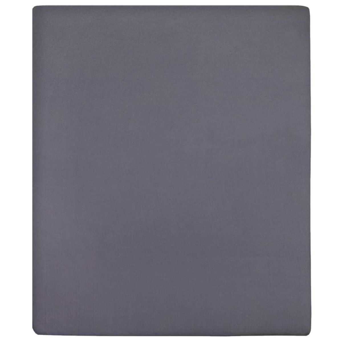 VIDAXL Draps-housses Jersey 2 pcs Anthracite 180x200 cm Coton