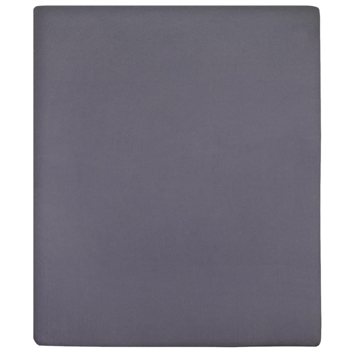 VIDAXL Draps-housses Jersey 2 pcs Anthracite 180x200 cm Coton