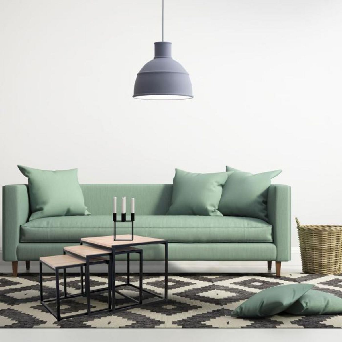 Paris Prix Lot de 3 Tables Gigognes  Origin  45cm Noir