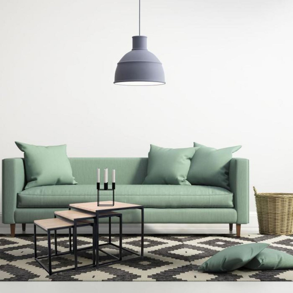 Paris Prix Lot de 3 Tables Gigognes  Origin  45cm Noir