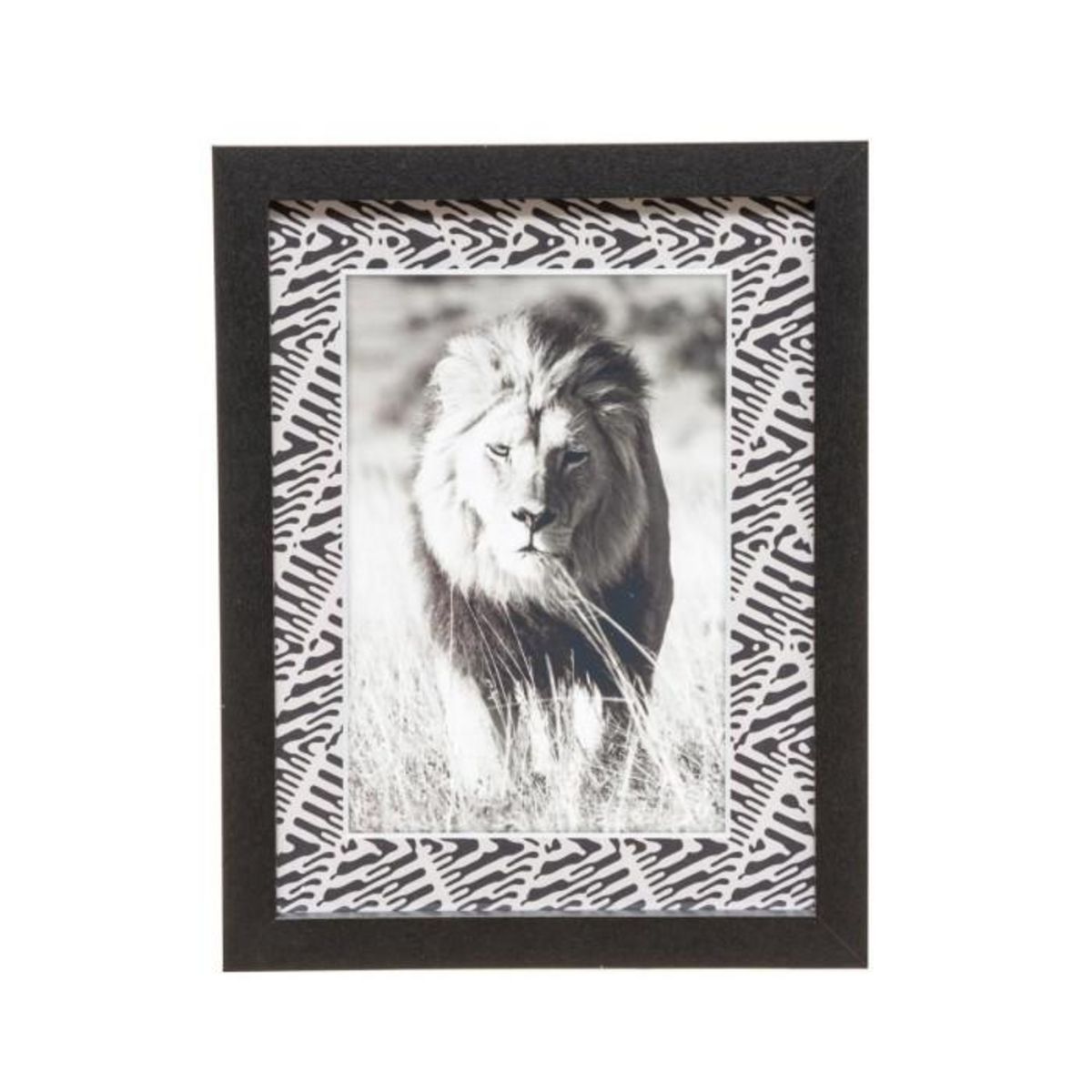 ATMOSPHERA Lot de 5 Cadres Déco  Savane  25cm Noir