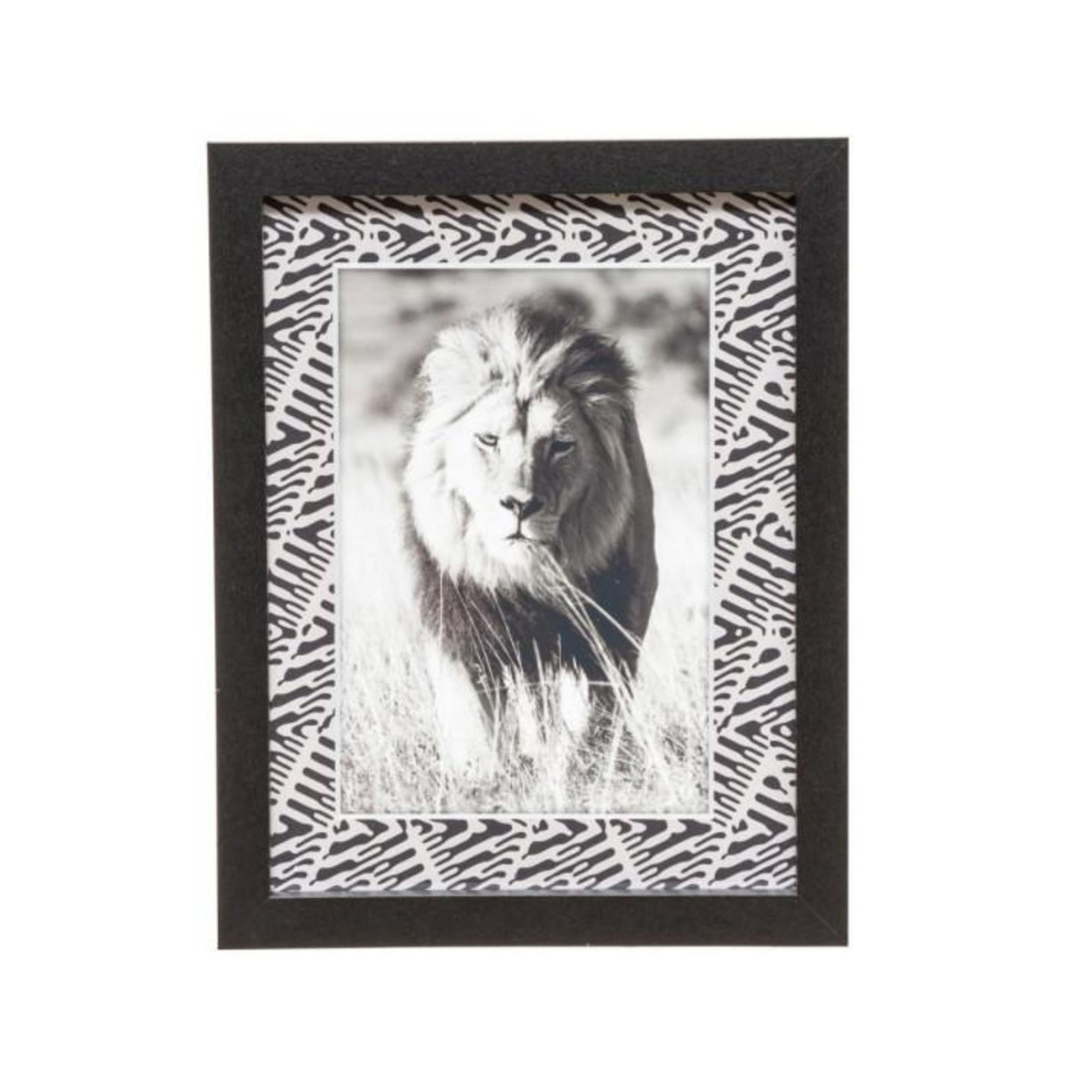 ATMOSPHERA Lot de 5 Cadres Déco  Savane  25cm Noir