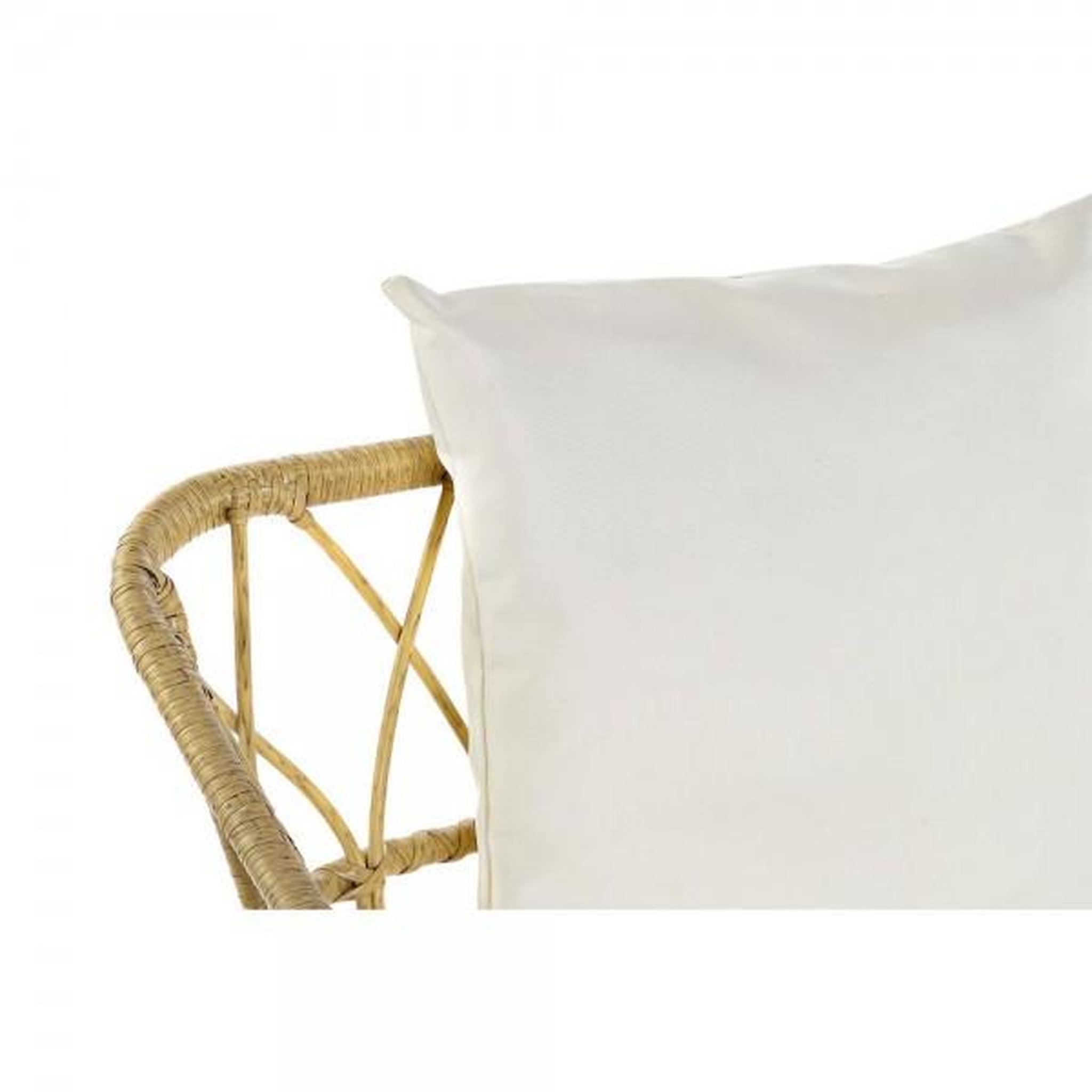 Voir la diapositive 2 : MARKET24 Canapé de jardin DKD Home Decor Blanc Métal rotin synthétique (132 x 58 x 80 cm)