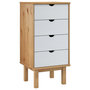 Voir la diapositive 2 : VIDAXL Commode OTTA marron et blanc 45x39x90 cm bois de pin massif