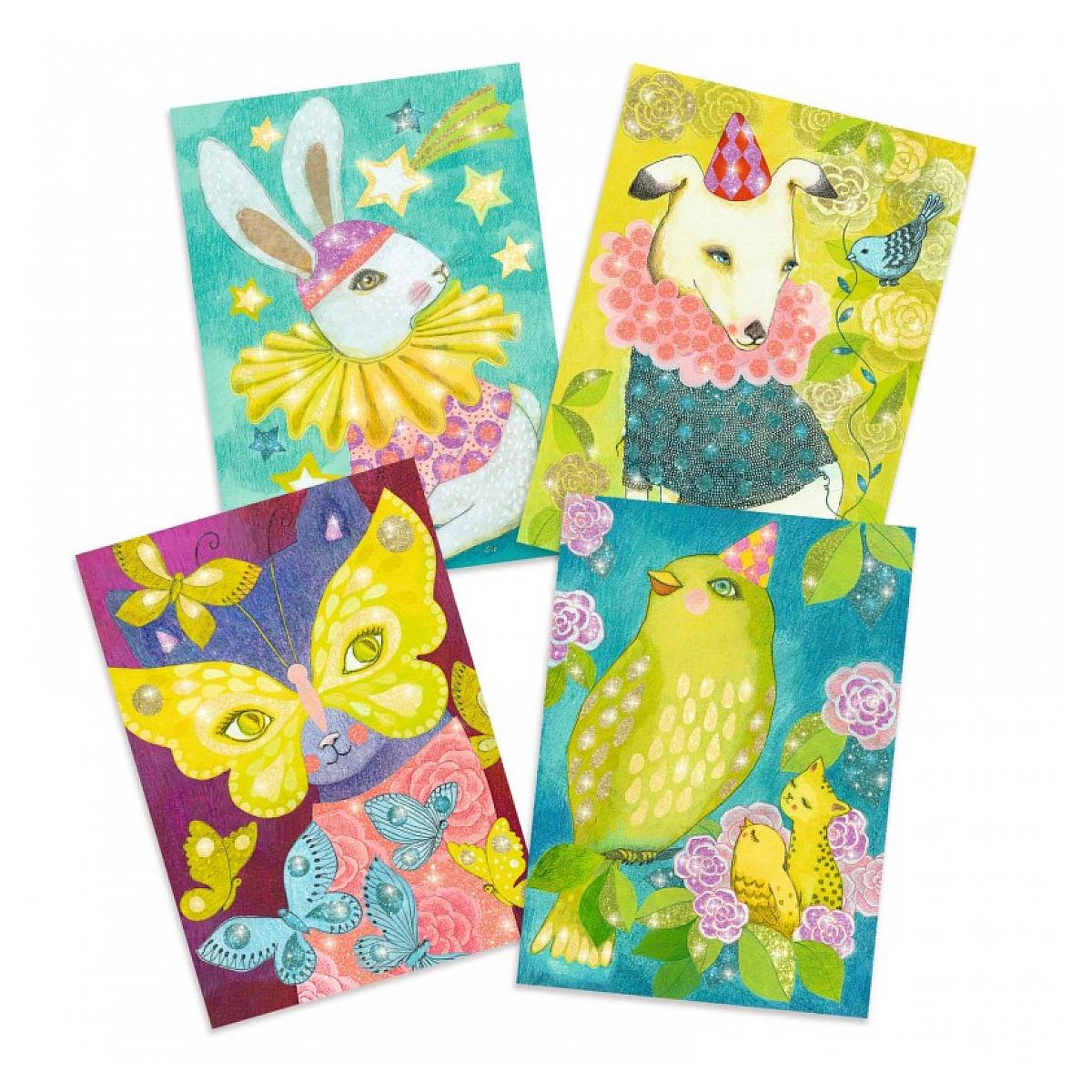 Voir la diapositive 3 : Djeco Tableaux paillettes carnaval des animaux