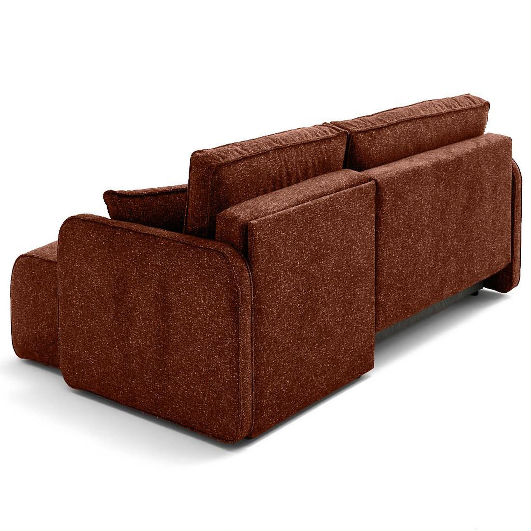 Voir la diapositive 6 : LISA DESIGN Apolline - canapé d'angle réversible 4 places convertible avec coffres en tissu moucheté