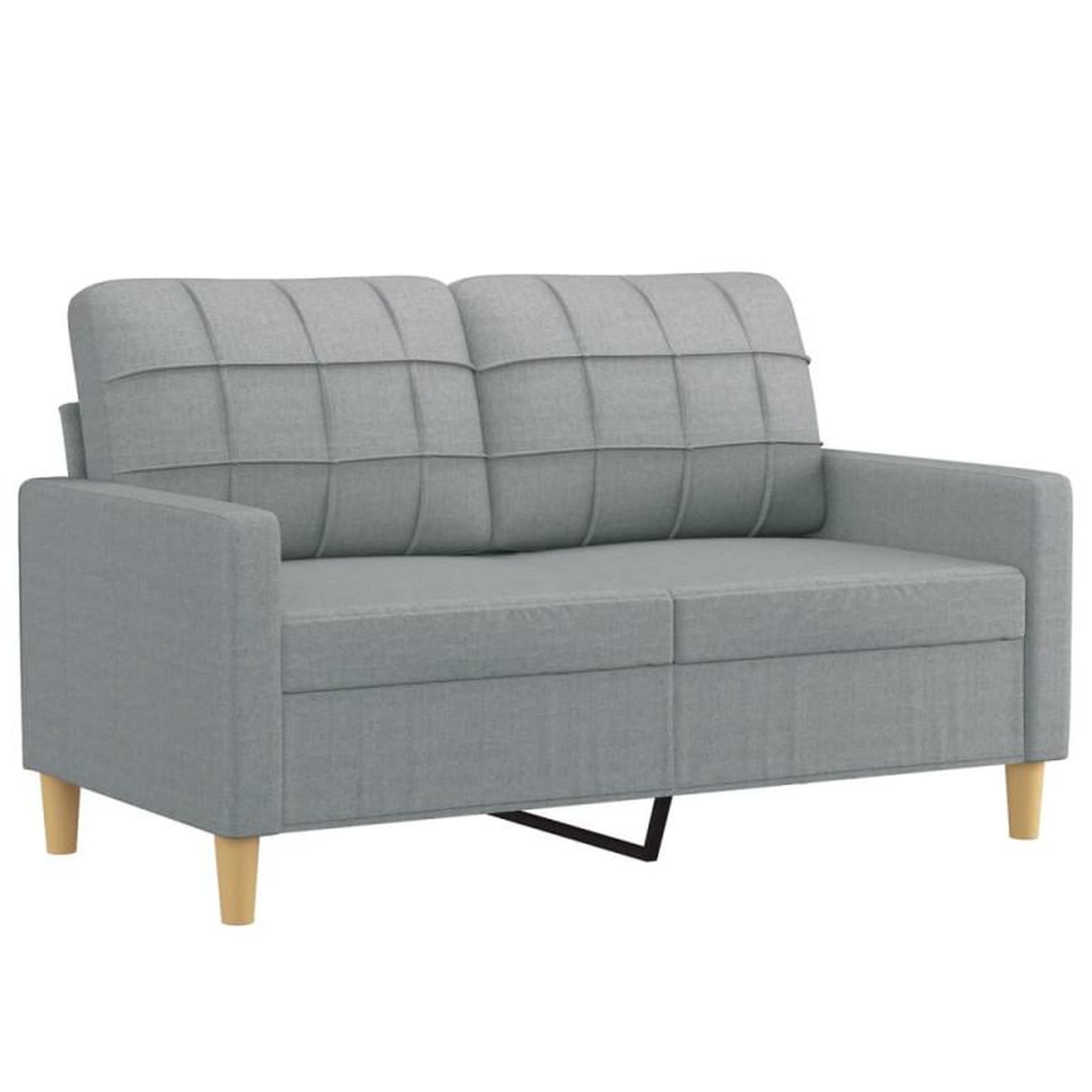 Voir la diapositive 4 : VIDAXL Ensemble de canapés 3 pcs avec coussins Gris clair Tissu