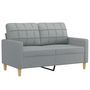 Voir la diapositive 4 : VIDAXL Ensemble de canapés 3 pcs avec coussins Gris clair Tissu