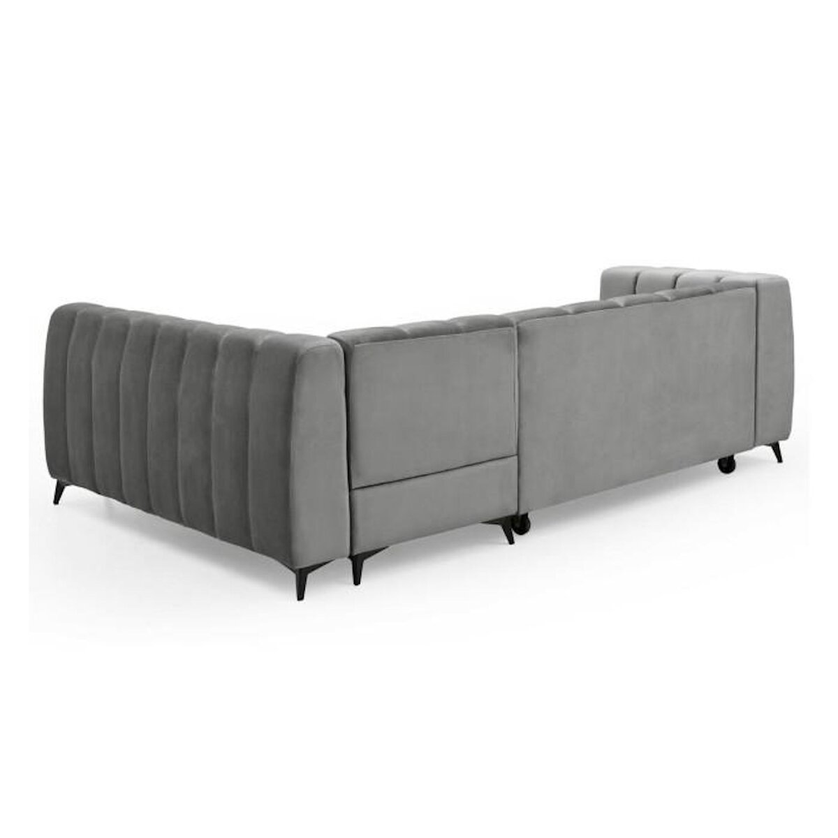 Paris Prix Canapé d'Angle Convertible 5 Places  Casey  247cm Gris