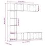 Voir la diapositive 6 : VIDAXL Ensemble bibliotheque/meuble TV 3 pcs Chene fume 180x30x180 cm