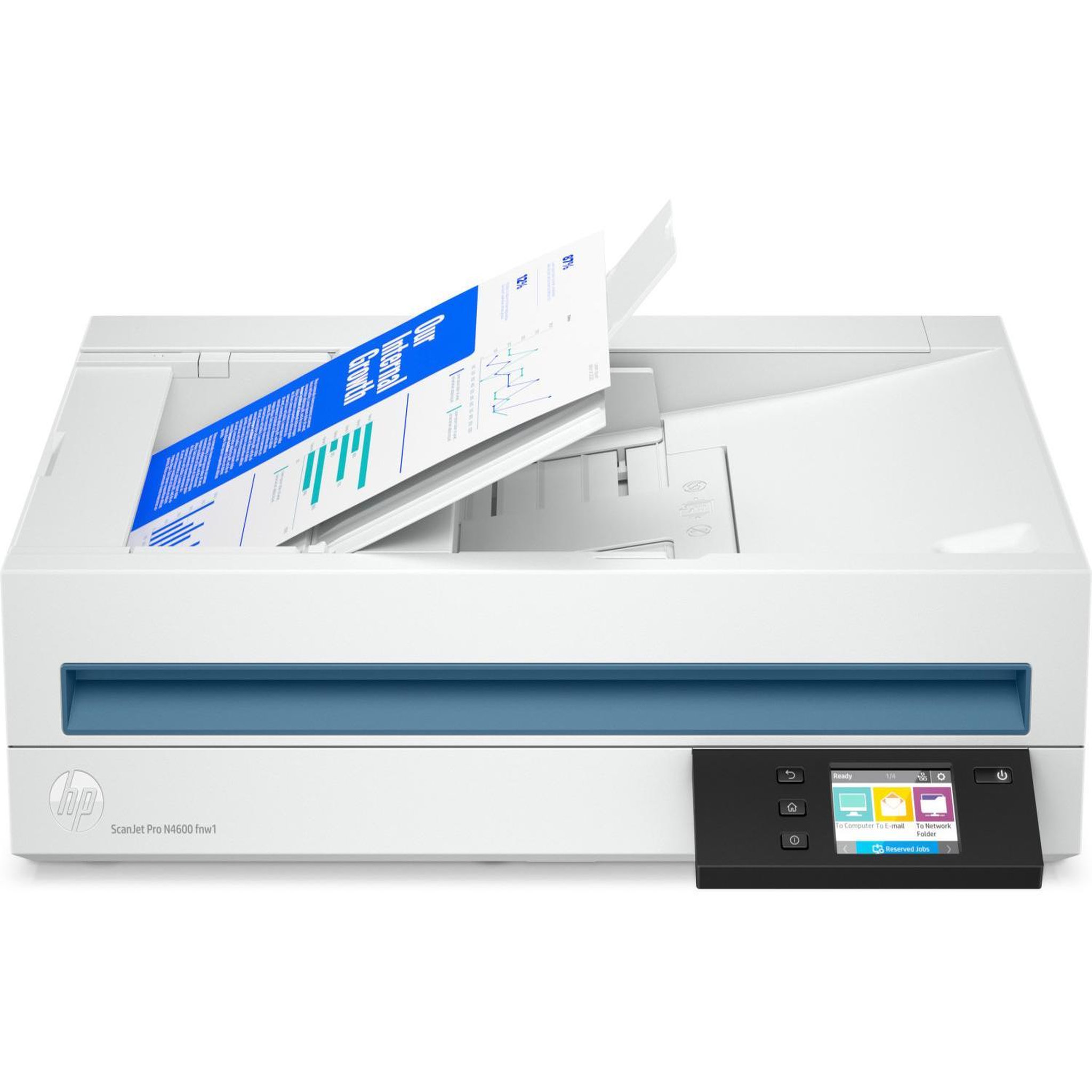 Voir la diapositive 3 : HP Hp scanjet pro n4600 fnw1 numériseur à plat et adf 1200 x 1200 dpi a5 blanc