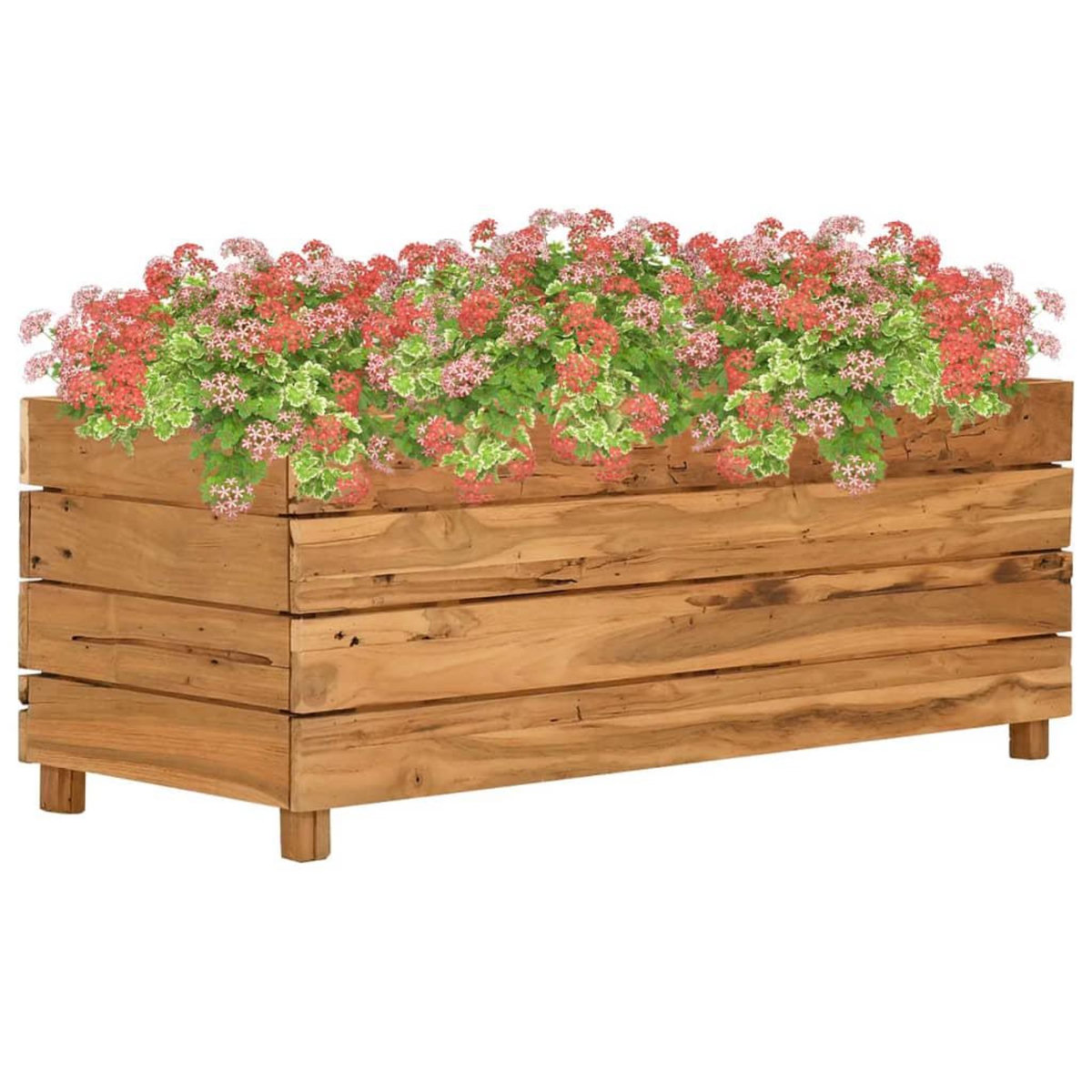 VIDAXL Lit sureleve 100x40x38 cm bois de teck recycle et acier