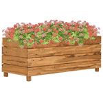 VIDAXL Lit sureleve 100x40x38 cm bois de teck recycle et acier