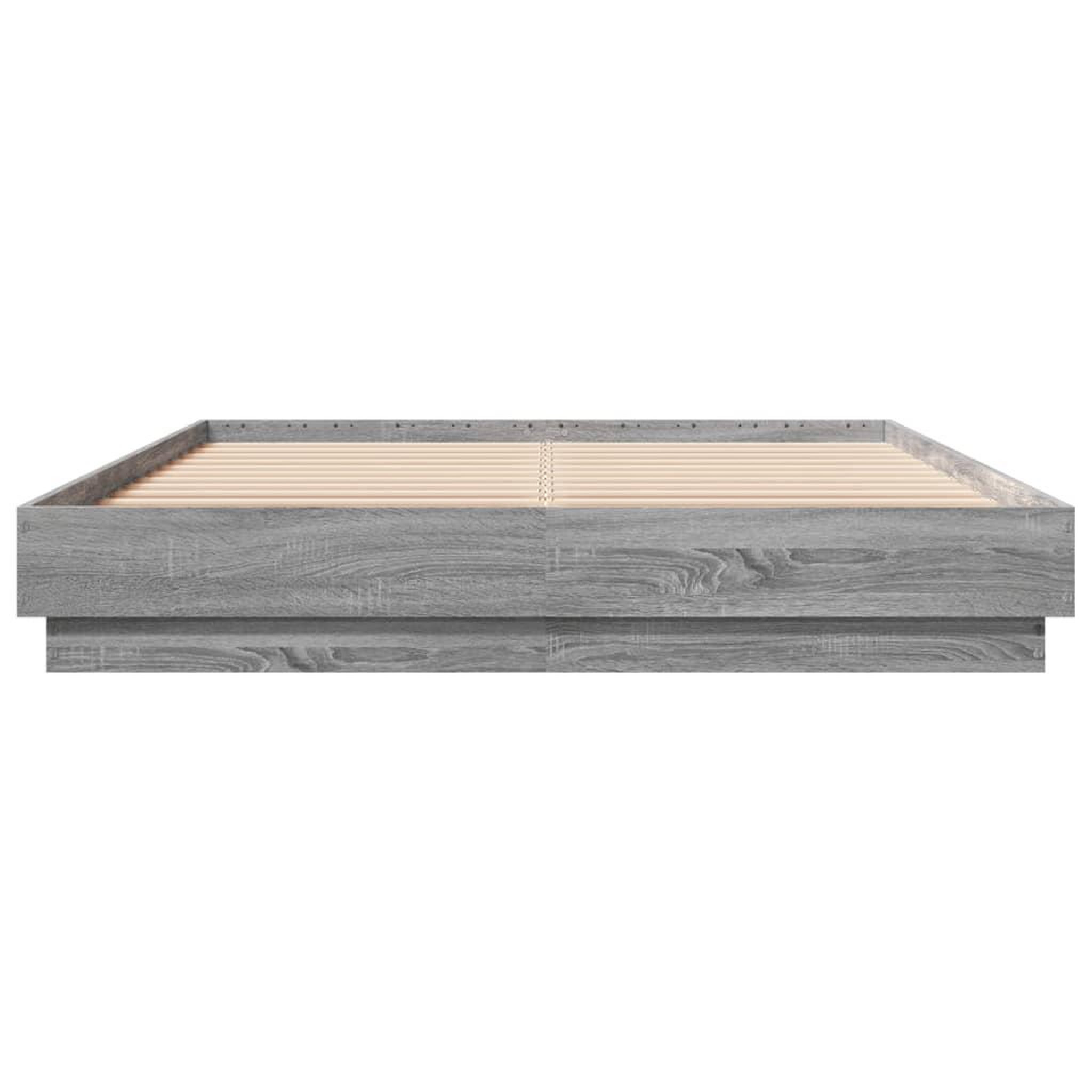 Voir la diapositive 4 : VIDAXL Cadre de lit sans matelas sonoma gris 150x200 cm