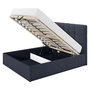 Voir la diapositive 2 : BEST MOBILIER Mael - lit coffre - 160x200 - en tissu - sommier inclus