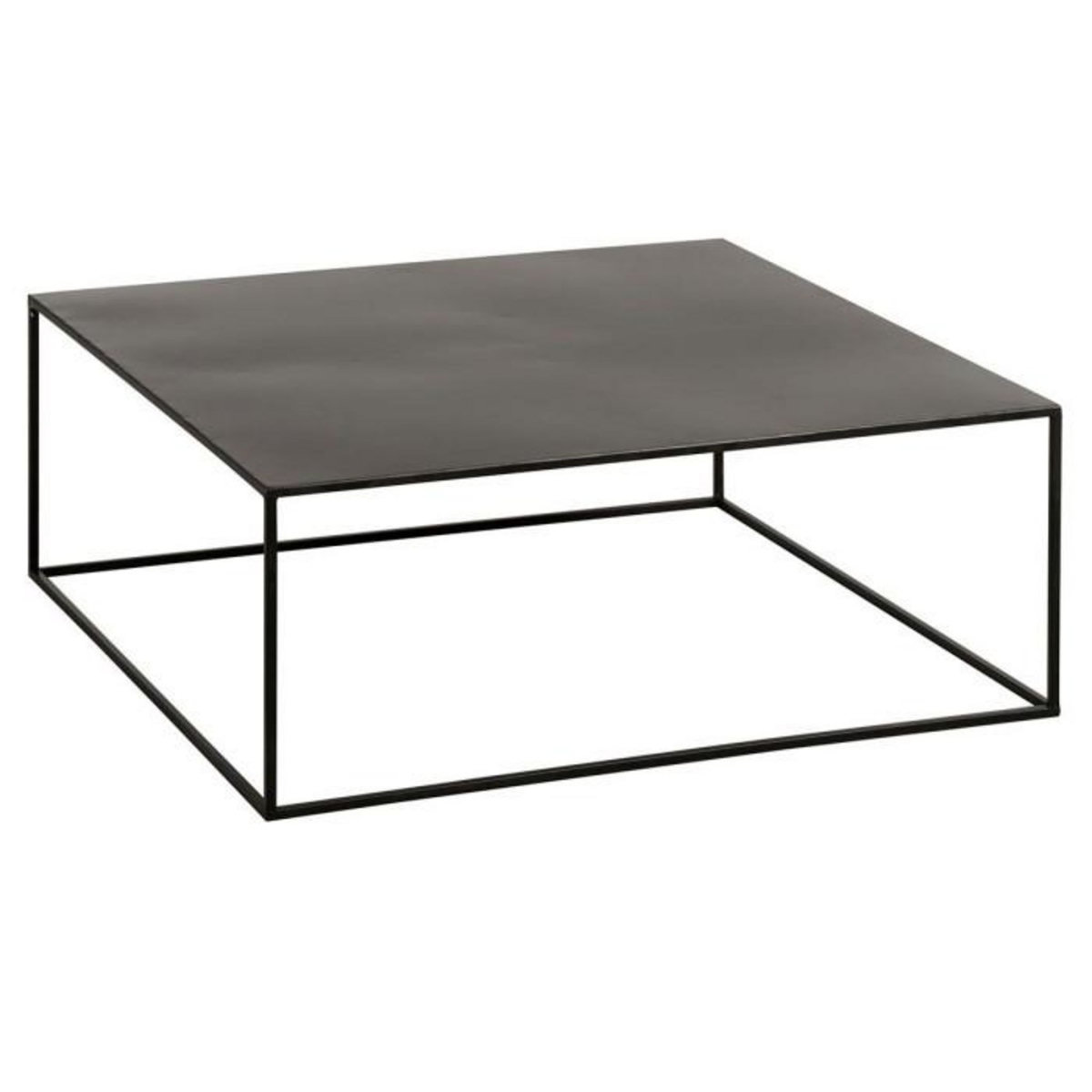 Paris Prix Table Basse Carrée en Métal  Lovra  80cm Noir