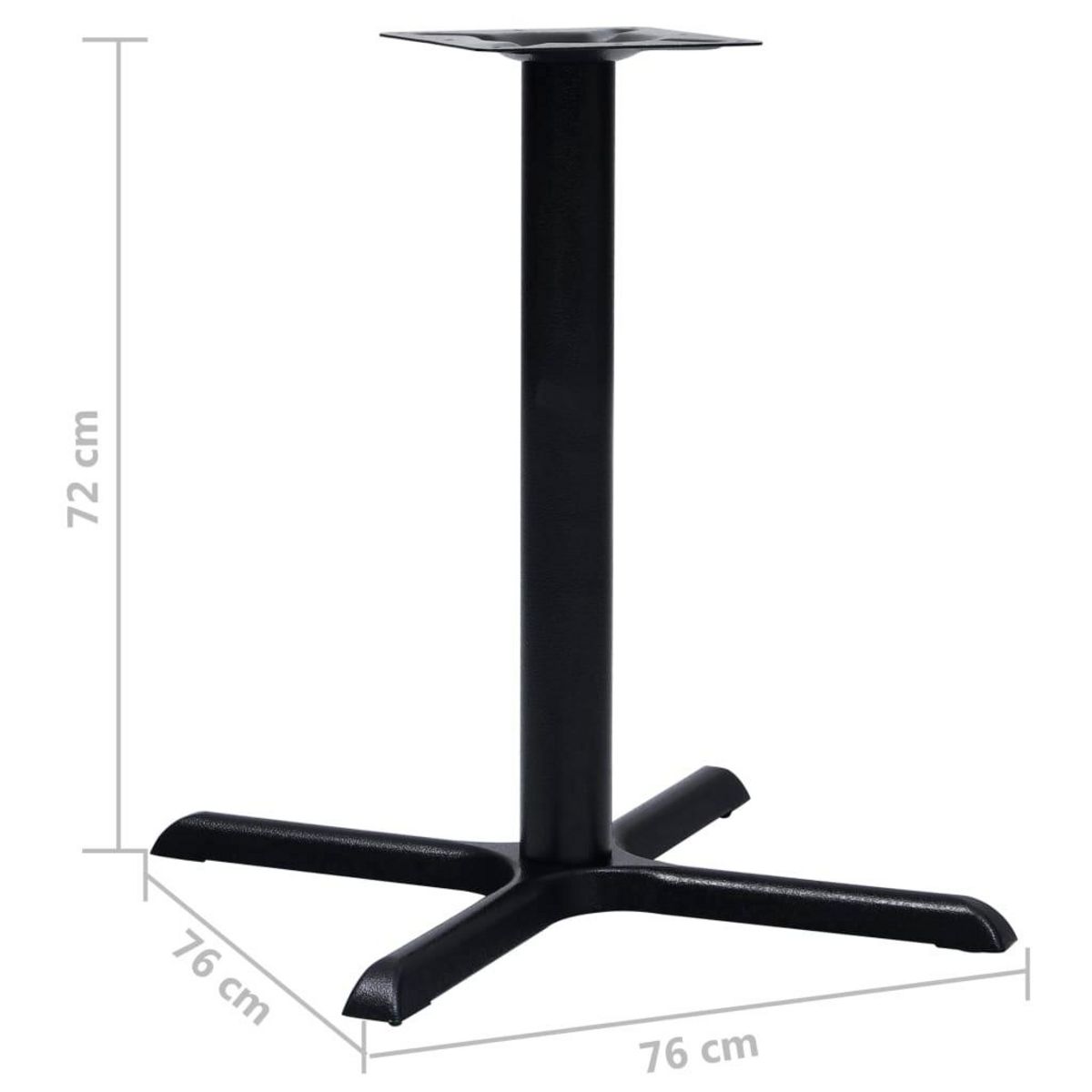 VIDAXL Pied de table de bistro noir 76x76x72 cm fonte