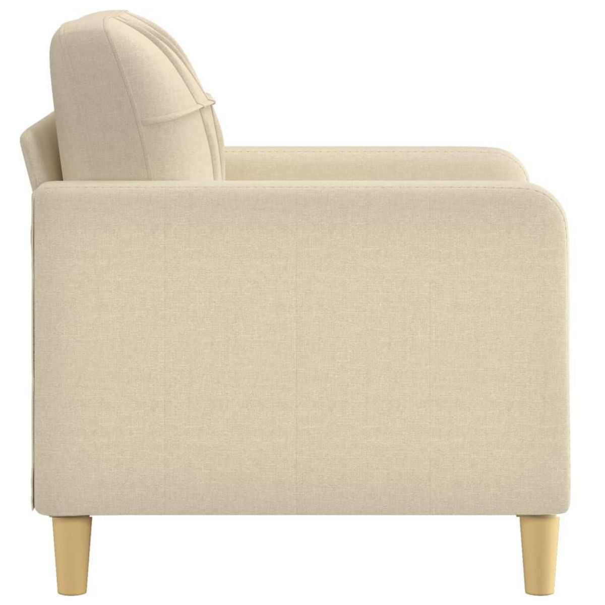 VIDAXL Fauteuil Creme 60 cm Tissu