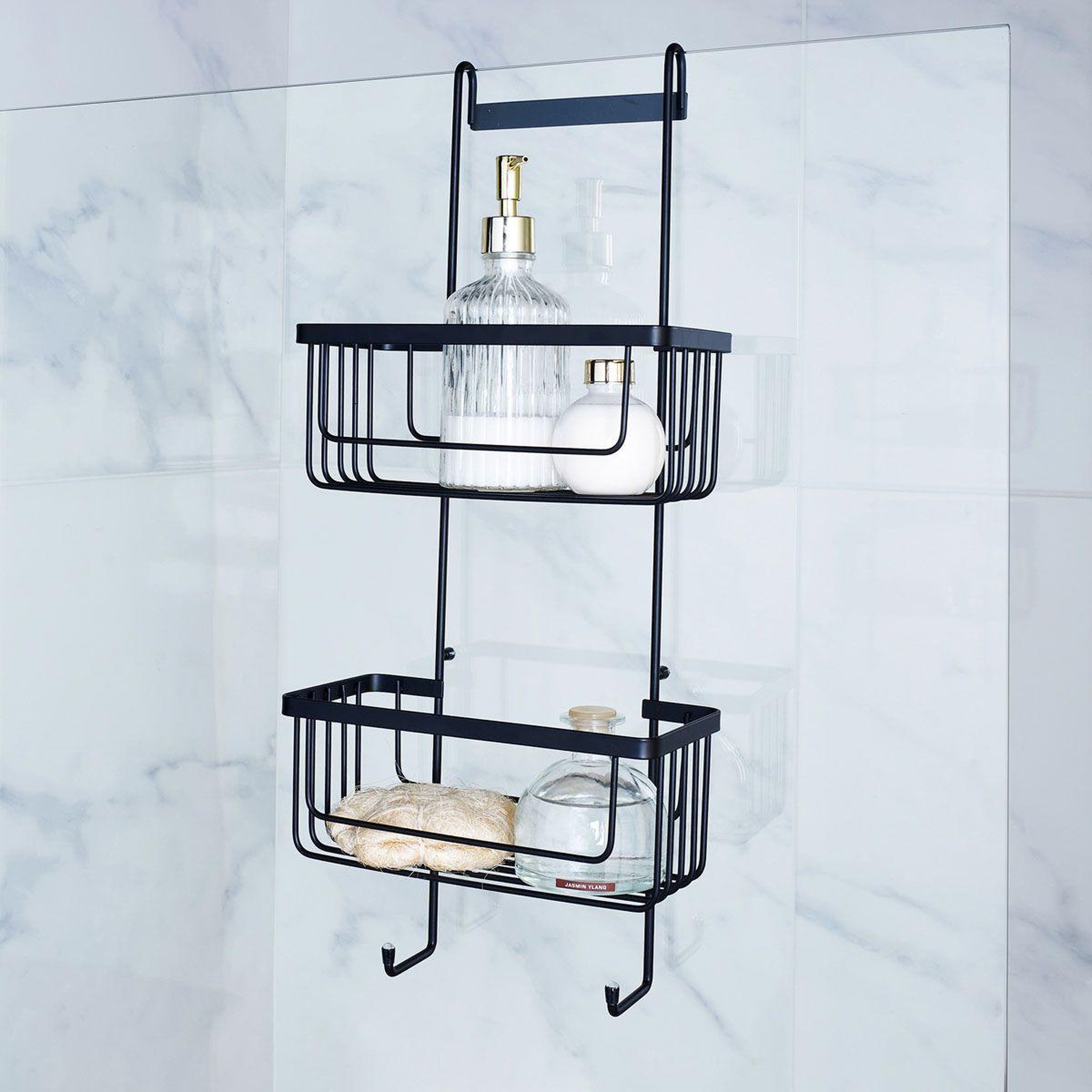Voir la diapositive 3 : Douceur d'Intérieur Serviteur de douche 2 niveaux  filaire premium  60cm noir